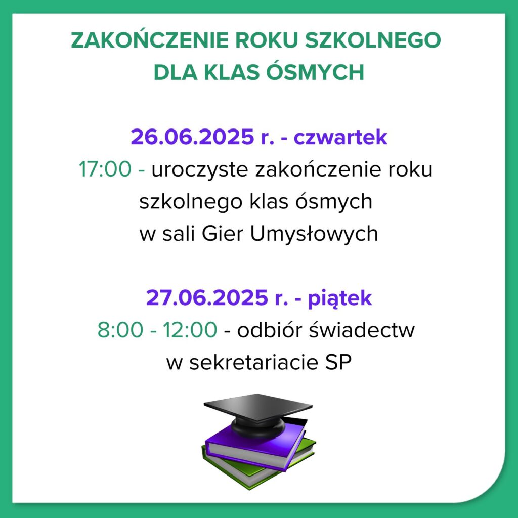 koniec roku szkolnego –8kl
