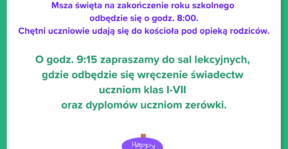 Zakończenie roku szkolnego