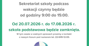 Czas pracy szkoły